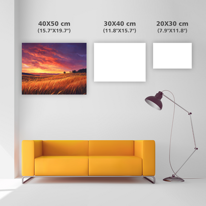 Sunset Grassland - Diamond Painting