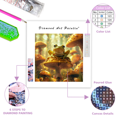 Mushroom Frog - Diamond Painting