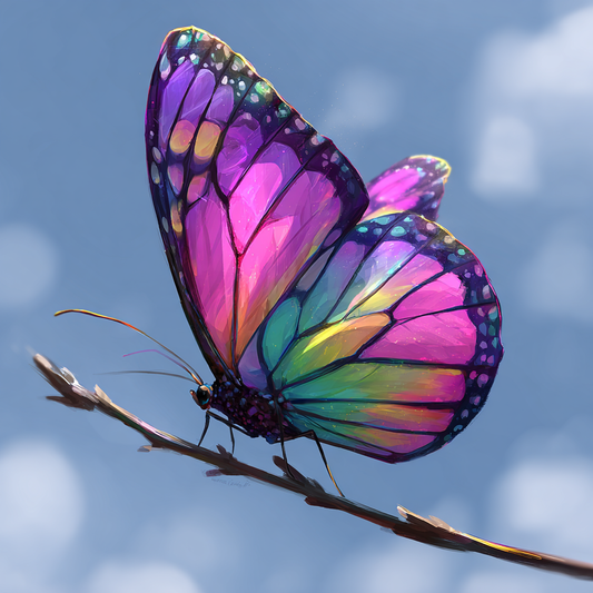 Rainbow Butterfly - Diamond Painting