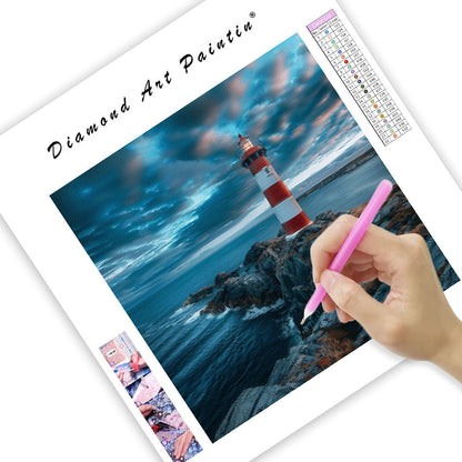 Lighthouse Cliff - Diamond Painting