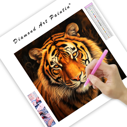 Fierce tiger - Diamond Painting