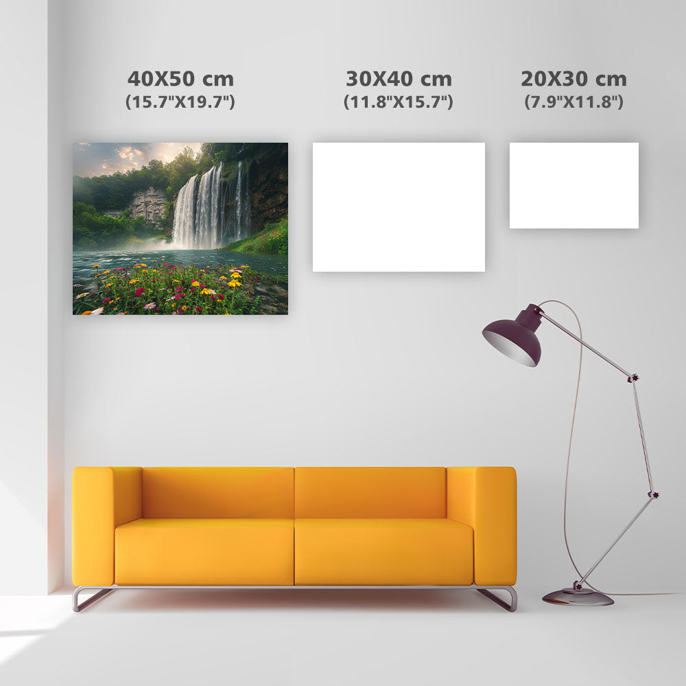 Serene Waterfall - Diamond Painting