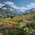 Alpine Meadow Wildflowers - Diamond Painting