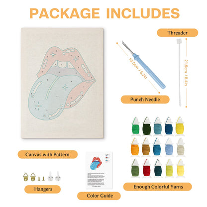 Tongue Out - Punch Needle