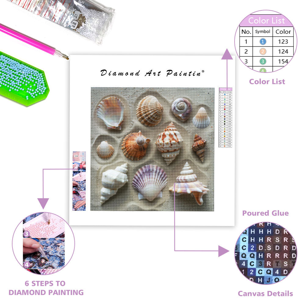 Coastal Shell Harmony - Diamond Painting