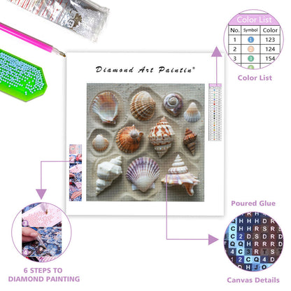 Coastal Shell Harmony - Diamond Painting