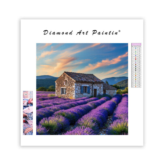 Lavender Cottage - Diamond Painting