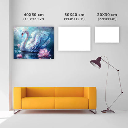 Lotus Swan Harmony - Diamond Painting