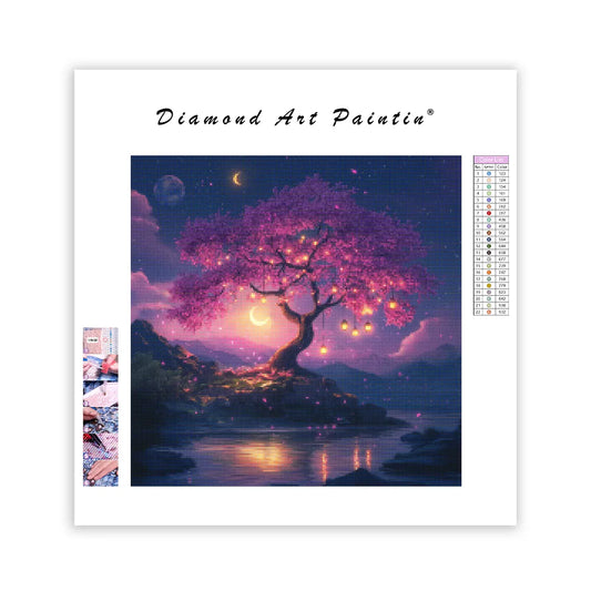 Magical Cherry Blossom Tree - Diamond Painting