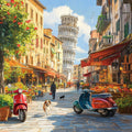 Picturesque Italian Street Scene - Diamond Painting