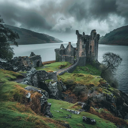 Scottish Castle Loch - Diamond Painting