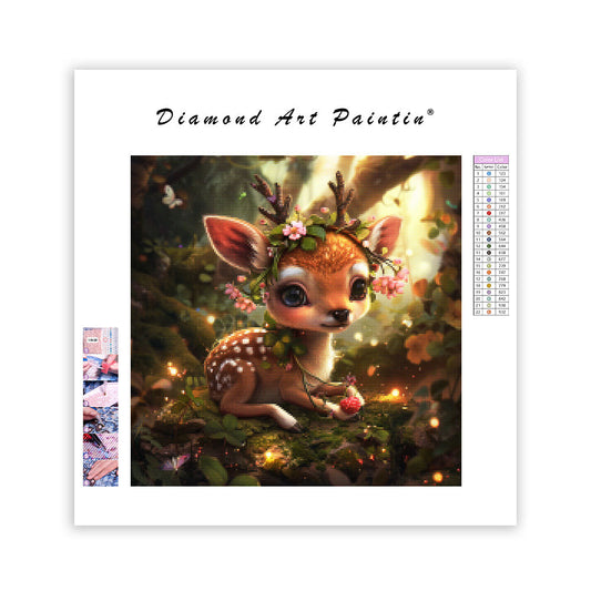 Forest Wreath Deer - Diamond Painting