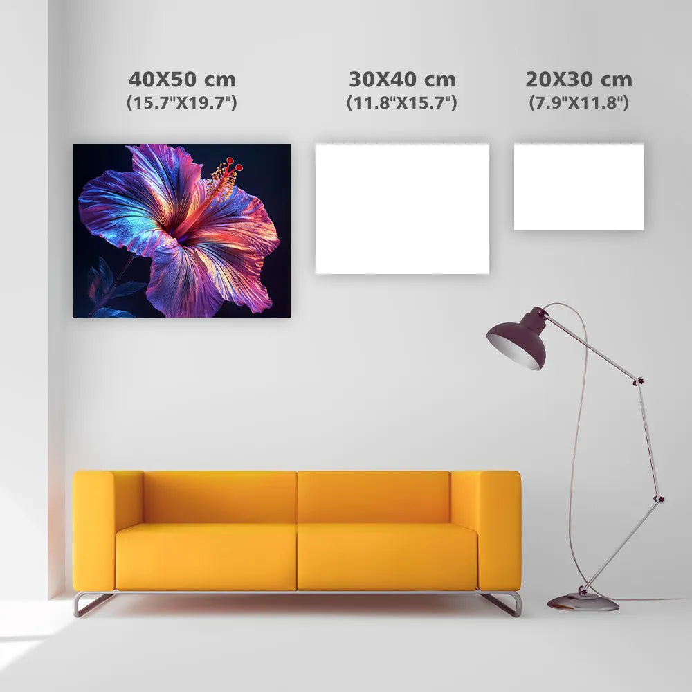 Neon Hibiscus Flower - Diamond Painting