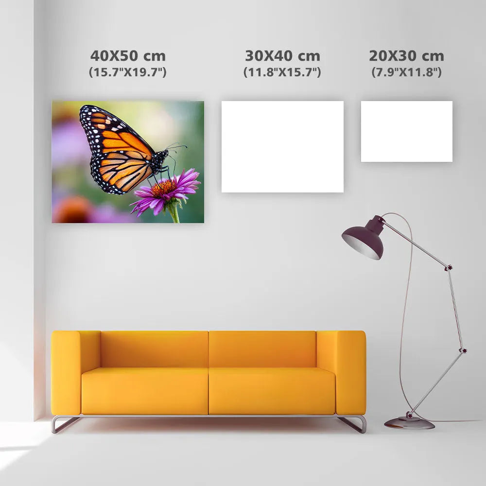 Monarch on Coneflower - Diamond Painting