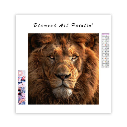 Majestic Lion Portrait - Diamond Painting