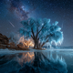 Frozen Tree of Light - Diamond Painting