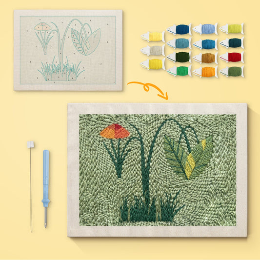 Colorful Plant - Punch Needle