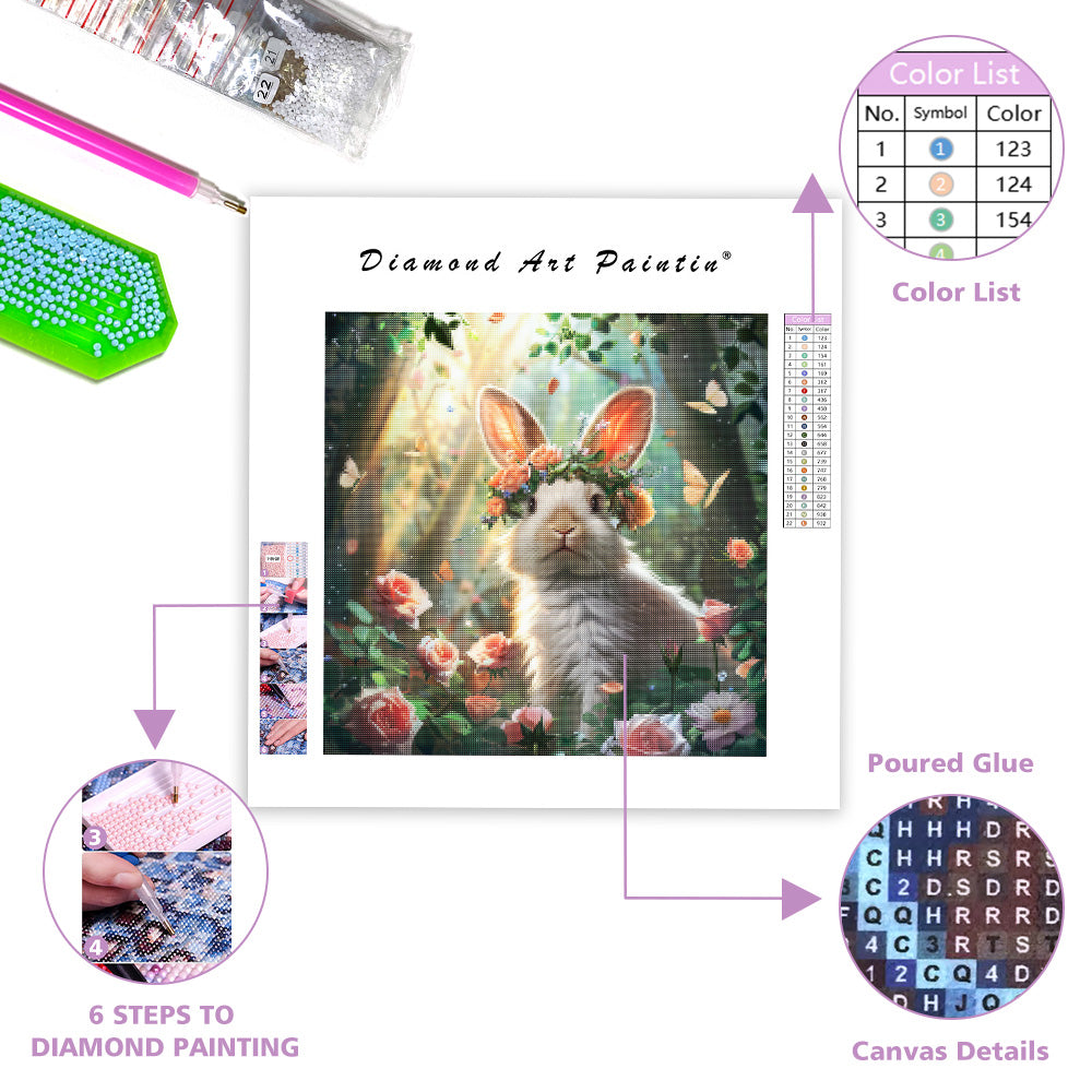 Bloom Bunny - Diamond Painting