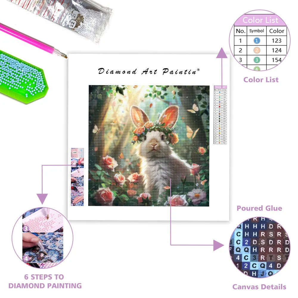 Bloom Bunny - Diamond Painting