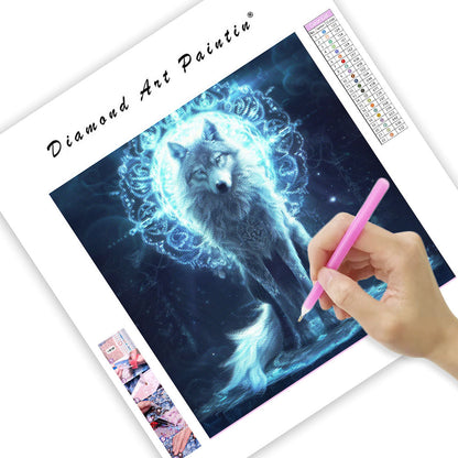 Spirit Wolf Totem - Diamond Painting