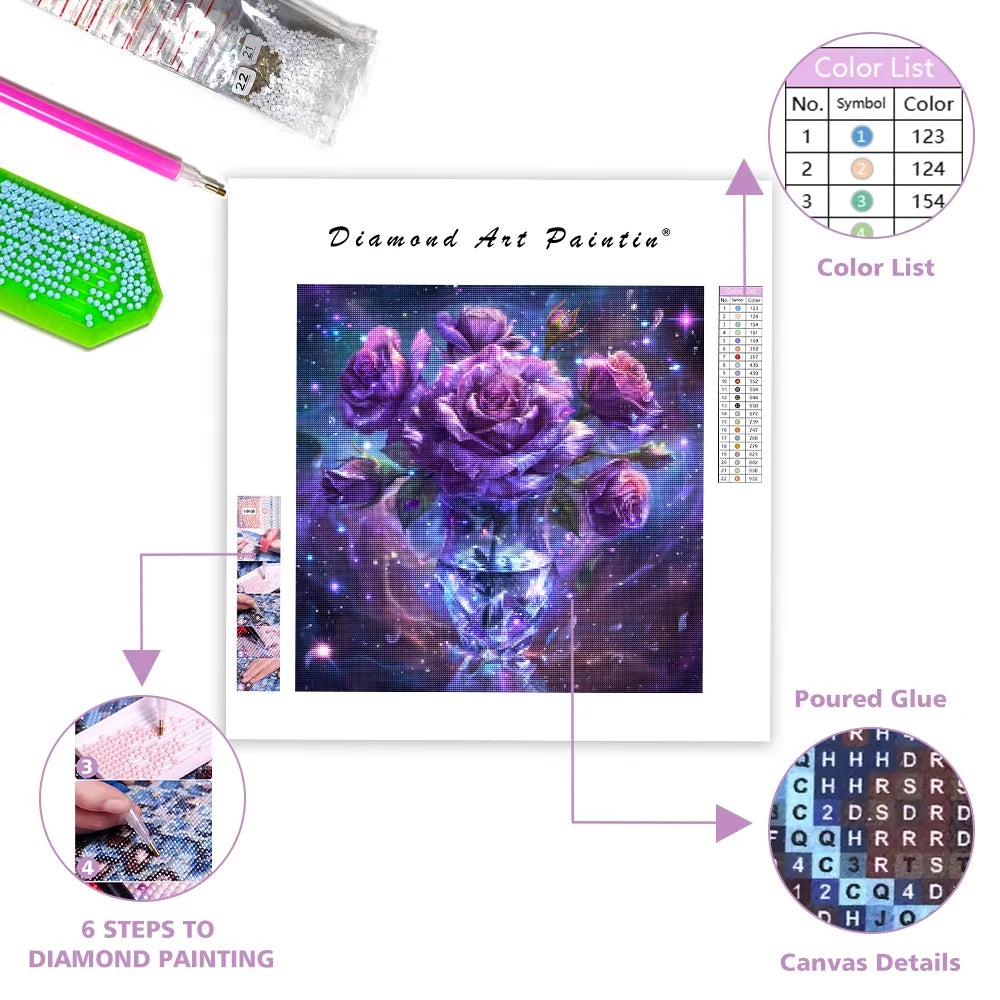 Galaxy Rose – Diamond Painting