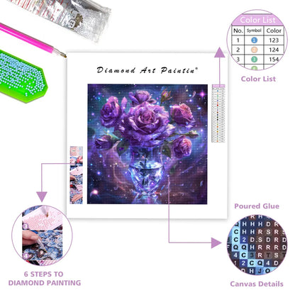 Galaxy Rose – Diamond Painting