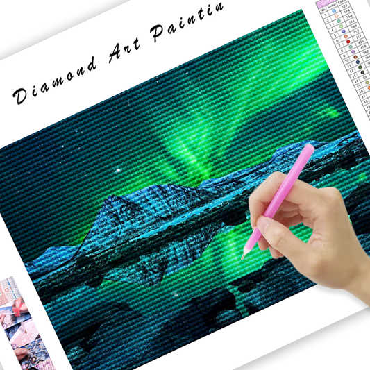 Aurora Mountain - Diamond Painting