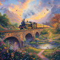 Vintage Steam Locomotive - Diamond Painting