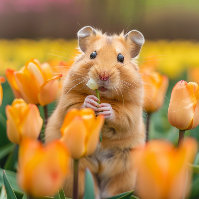 Tulip Hamster - Diamond Painting