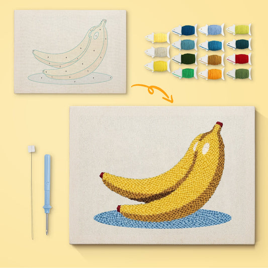 Banana Embroidery - Punch Needle