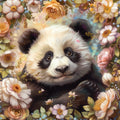 Floral Panda Charm - Diamond Painting