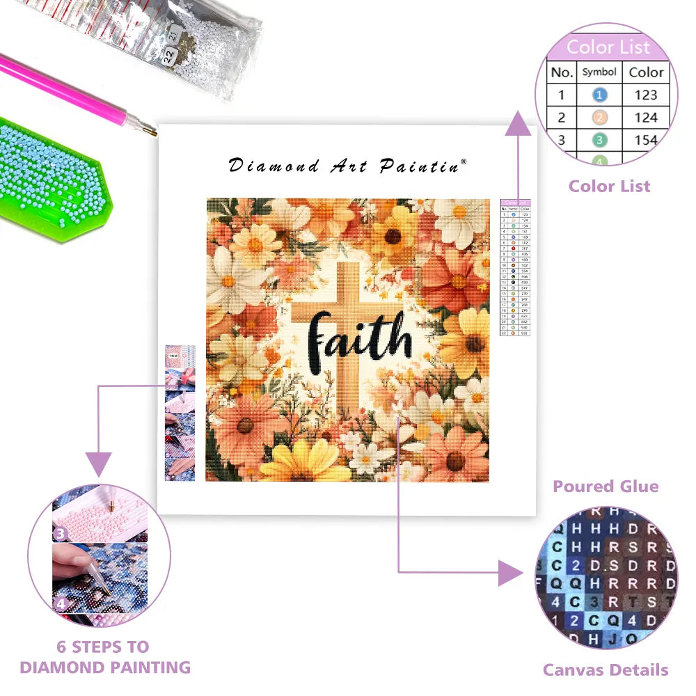 Faith in Bloom - Diamond Painting