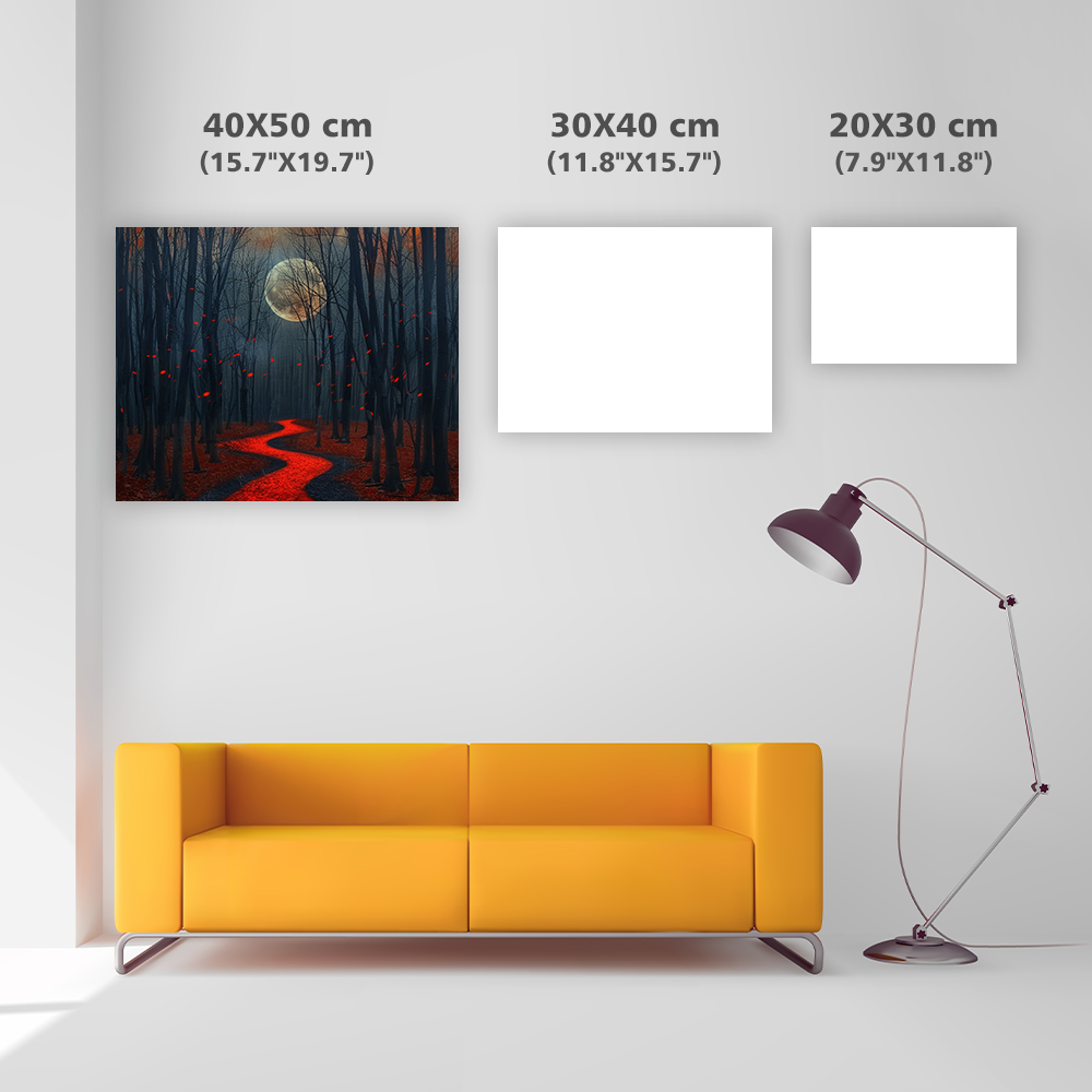 Autumn Moon Path - Diamond Painting
