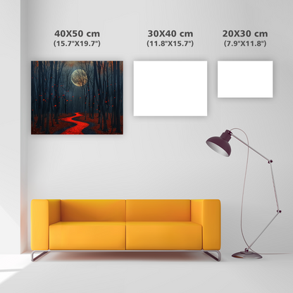 Autumn Moon Path - Diamond Painting