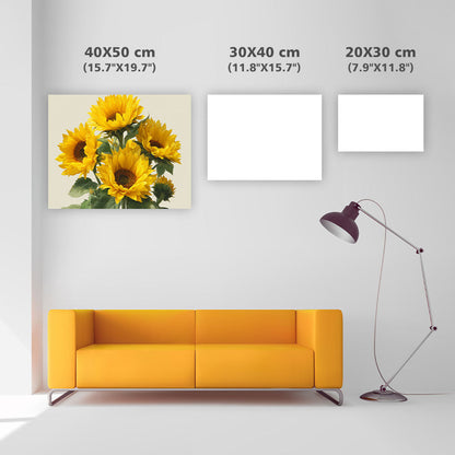 Yellow Sunflower Bouquet - Diamond Painting